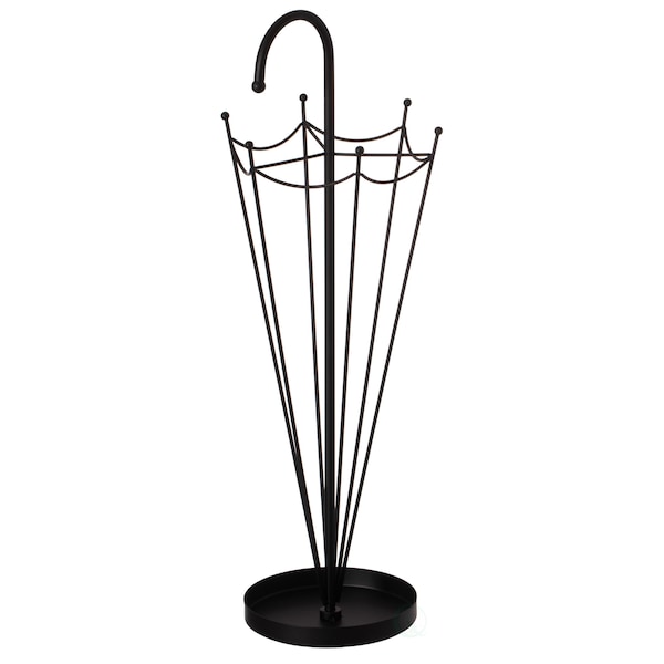 Vintiquewise Black Umbrella Shaped Creative Umbrella Holder Stand for Indoor and Outdoor QI004468 - main